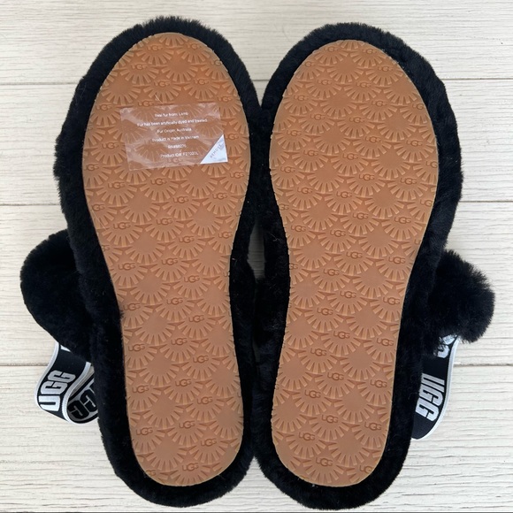 UGG Oh Yeah logo double strap sandals in black - Picture 6 of 8